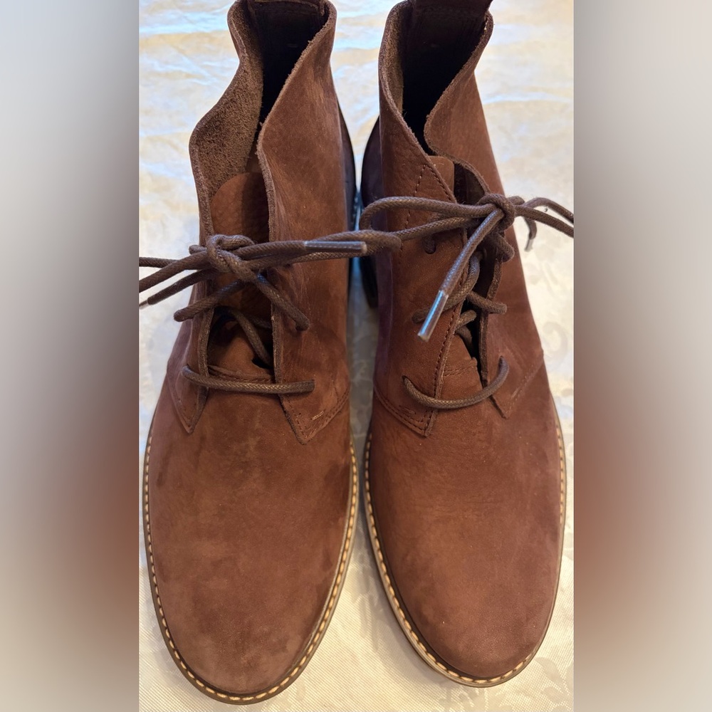 Women’s Timberland Waterproof Dark Brown Suede Leather Chukka Ankle Boots - Picture 8 of 12